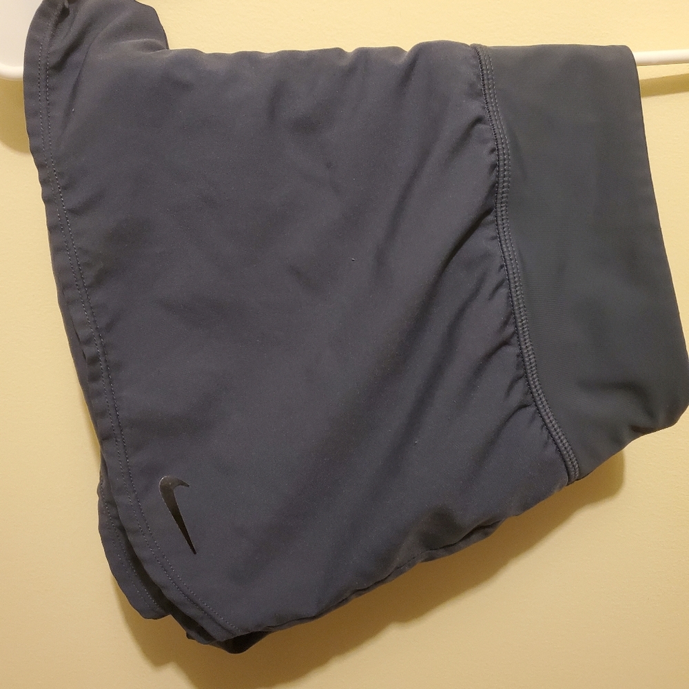 Navy Nike running shorts